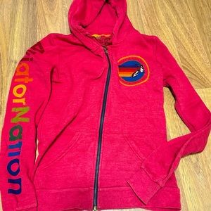 Aviator nation neon red sweatshirt